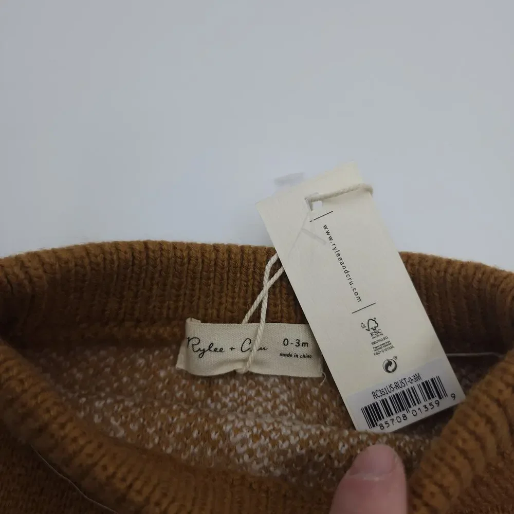 Rylee + Cru Knit Triangle Mustard and Cotton Bloomers Brown Shorts